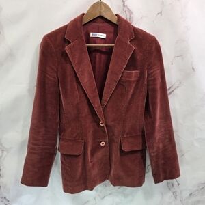 Levis Blazer Womens Small Vintage 60s 70s Terracotta Corduroy Jacket 2 Button